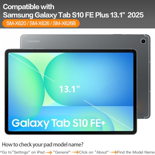 Image of for Samsung Galaxy Tab S10 FE+ Plus Keyboard Case 13.1 inch, S Pen Holder, 7 Color Backlit Keyboard with Trackpad Detachable Sleeve Cover with Adjustable Viewing Angle Stand for Tablet S10 FE +