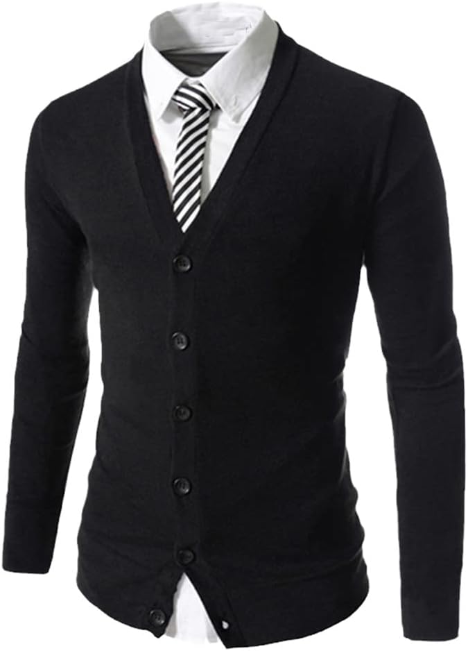 Man Business Casual Cardigan Sweater Mens Cardigans Knitted Sweaters