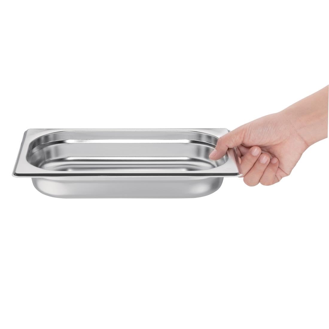 Vogue acero inoxidable sartén GN 1/4 40 mm 265 x 162 mm alimentos comida restaurante