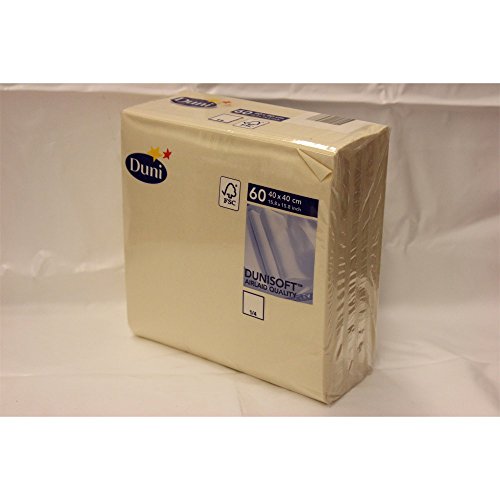 Preisvergleich Produktbild Duni Servietten Cream, 40 x 40cm, 60 Stck.
