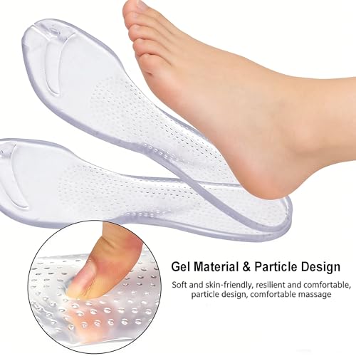 2 pares de plantillas de gel adhesivas para sandalias miniatura 4