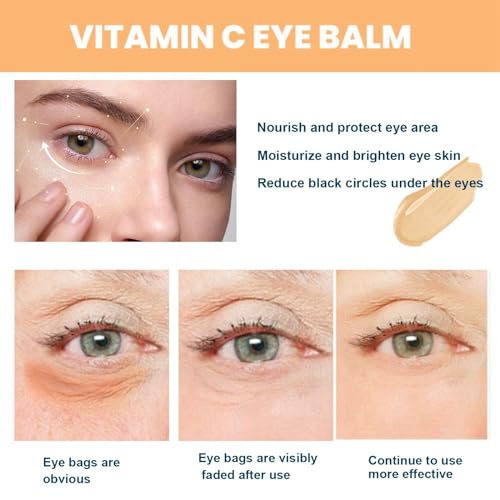 Vitamin C Eye Cream Stick,Brighten Vitamin C Eye Balm,Moisturised Glow Eye Care Stick,Anti Wrinkle Eye Cream Stick for Puffy Eyes,Cooling & Hydrating Eye Cream Moisturizer Stick,Eye Cream Anti Aging - Image 5