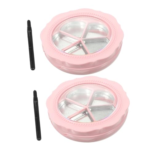 minkissy Caja De 2 Juegos caja de pintalabios agente de mudanzas ocultador almacenaje maquillaje almacenamiento maquillaje envases de sombra de ojos recargables suministros de maquillaje