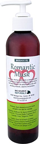 Romantic Musk Body Oil/Massage Oil 8 fl. oz. with All Natural Plant Oils
