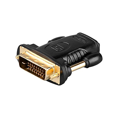 Goobay 68931 Adattatore Hdmi/Dvi-D, Dorato, Nero
