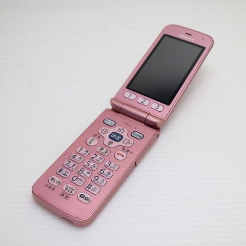 ドコモ F-02J ピンク 携帯電話 本体 充電器 新品電池パック2個付き
