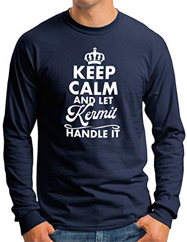 T-shirt manches longues homme bleu marine idéal pour un weekend décontracté M