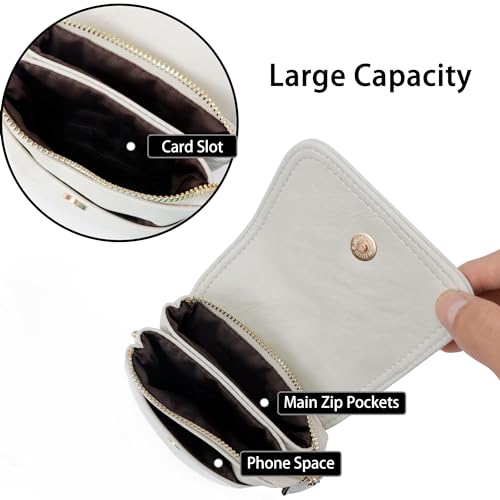 ORAD Small Crossbody Bags for Women Leather Cell Phone Bag Wallet Purses Adjustable Strap with Credit Card Slots4