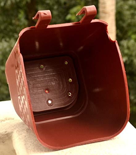 Image of Vertical Plastic Garden and Planter Wall Hanging Pots (Brown, 18 Pieces)