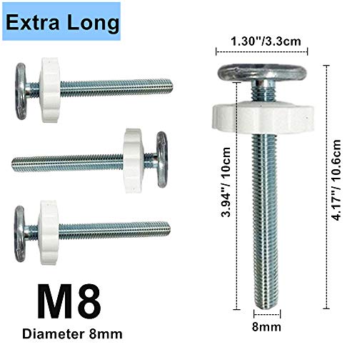 image for Tocypho M8 4 Pack Extra Long Pressure Gates Threaded Spindle Rods 8mm 