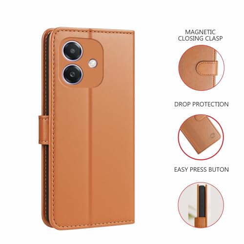 Image of AIBEX Shock Proof Flip Compatible for Oppo A3x 4G / Oppo A3 5G / Oppo A3x 5G Flip Cover Leather Finish | Inside TPU with Card Pockets | Wallet Stand | Complete Protection Flip Case