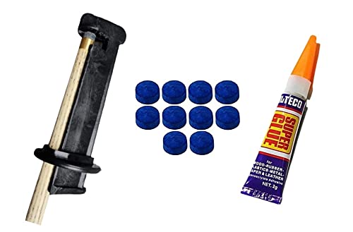 JBB Billiards Snooker and Pool Cue Tips, 9mm Combo with Glue and Repair Tool for Easy Replacements (B0974GF76M) Amazon Price History, Amazon Price Tracker