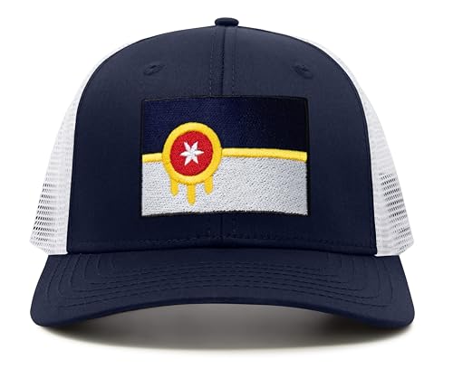 Image of International Tie City Hat for Men and Women, Adjustable Snapback Trucker Baseball Cap with Embroidered Patch