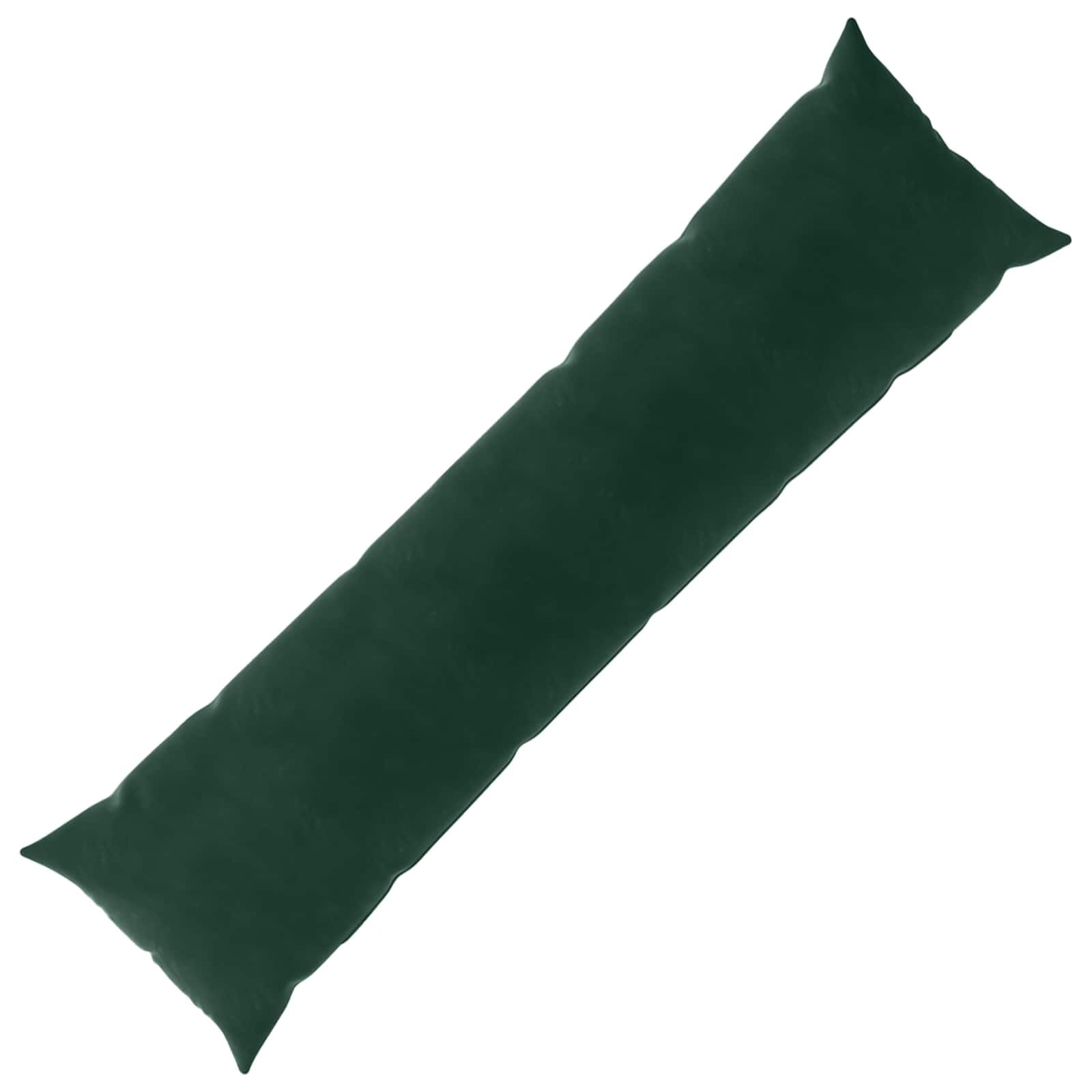 vidaXL Cushion with Pillow HEERLEN Dark Green 40 x 145 cm Velvet