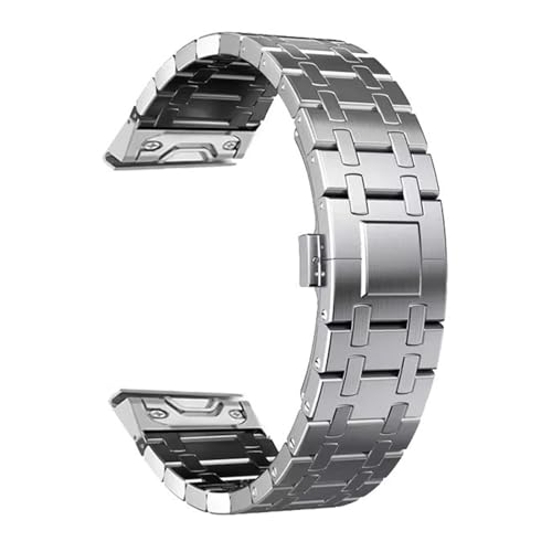 Bracelet Garmin Fenix avec système d'ajustement rapide et maillons en métal
