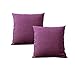 yokamira Federe Confezione da 2, Federa Cuscini Copriguanciali in Lino, Cuscino Copricuscini Decorativo per Divano Camera da Letto Casa, 40X40cm Viola