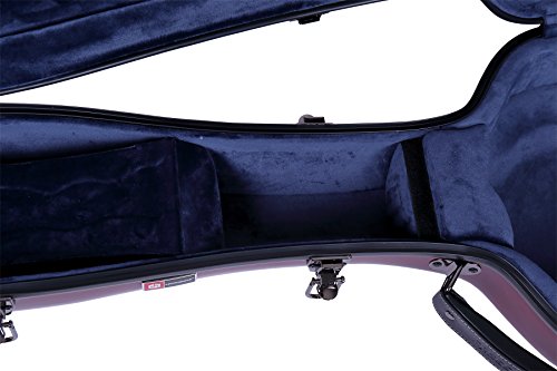 Image of Crossrock OM /000 Guitar Case, Compatible to 4 /4 Classical Guitar, Premium Fiberglass Shell Backpack Case in Red (CRF2000OMRD)