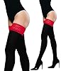 JUST BEAUTY TOUCH Microfiber Hold Ups 60 Denier with Lace Top - Double Silicone Band for Secure Fit, Opaque to Semi Opaque, 10 Colours, Ideal for Daily Wear, Parties, and Bridal Events #1