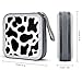 zxxpensy Black And White Cow Print CD Case DVD Storage Case Portable for Car Home Travel