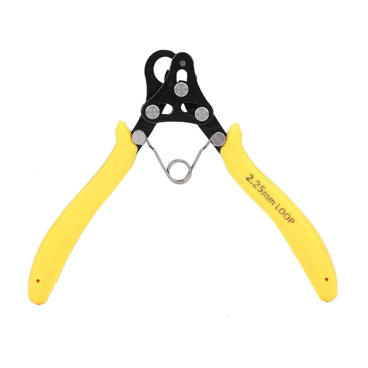 Wire Looping Pliers Set 1.5mm 2.25mm 3.0mm Step Pliers with Non Slip Handle for 26-18 Gauge Soft Wire Semi-Hard Wire for Loops and Eye Pins 12cm (Yellow 2.25mm)