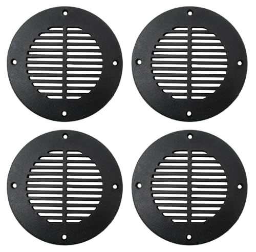JSP Manufacturing Floor Drain and Vent Cover - Black, 4