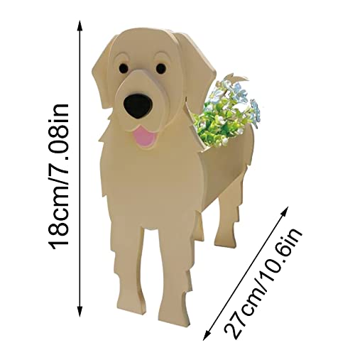 LIBOOI Dog Planter, Animal Flower Planter Pot Outdoor Plants, Samoyed Gift Dog Lovers - Image 3