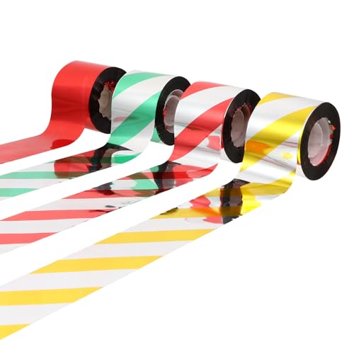 HOMOCONO Cintas Reflectantes de Película de Poliéster Ligera para Ahuyentar Pájaros 4 Piezas Fáciles de Instalar y Portátiles en Huertos y Cercas