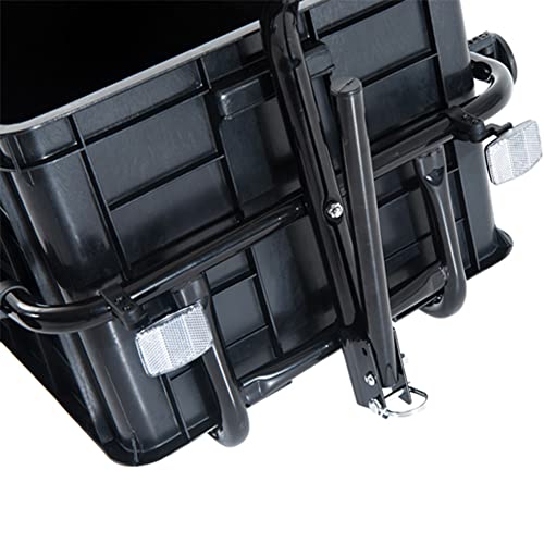 Bc-elec - TC3003 Fahrradanhänger mit Plane, Cargo-Anhänger für den Fahrradtransport, max 40kg, 144x59x80cm., Schwarz