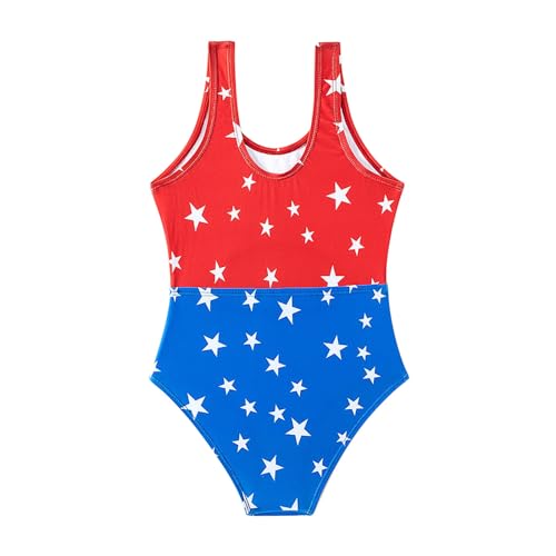 Badpakken voor meisjes, meerkleurig, eendelig badpak voor meisjes, onafhankelijke dagprint, verschillende kleuren, bijpassende stijl, bikini, voor kinderen, zwemkleding voor meisjes, Rood, 7-8 Jaren