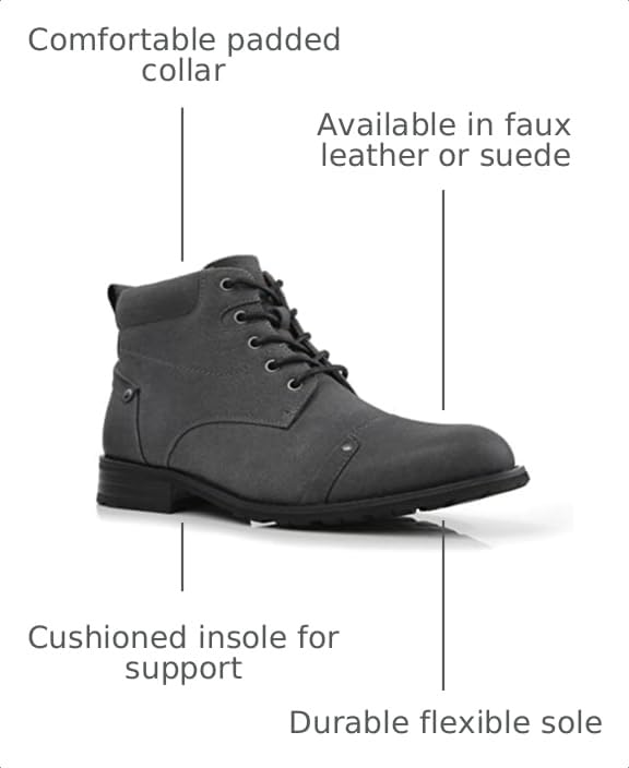 Image of Ferro Aldo Men's Ankle Boots | Lace-Up Cap Toe Chukka Style Dress Boot | Casual Fashion for Work