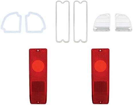 GOTUS Pair 67-72 Chevy Truck Fleetside Tail Light Reverse Back Lamp Lenses Gaskets
