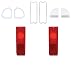 Pair 67-72 Chevy Truck Fleetside Tail Light Reverse Back Lamp Lenses Gaskets