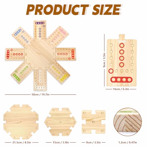 Juego de mesa de madera para 2 a 8 jugadores miniatura 2