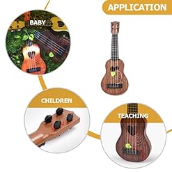 SECFOU Cm Enfants Bois Ukulélé Classique Jouet Adultes Guitare Débutant Cadeau Choix Ukulélé pour Musical avec Café… – Image 6