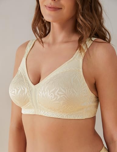Deyllo Women's Full Coverage Plus Size Comfort Minimizer Bra Wirefree Non Padded2