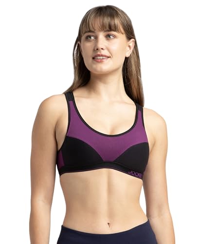 Image of Jockey 1378 Active Bra | Wirefree | Padded | Full Coverage | Racer Back | Super Combed Cotton Elastane Fabric