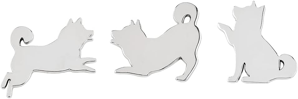 Amazon Catland 犬 ステッカー エンブレム 柴犬 車 エンブレムチャーム イヌ かわいい カーステッカー プレートステッカー かっこいい おしゃれ 3d 金属製 防水 デカール シール ラベル 車用 バイク 自転車 スーツケース 装飾 カスタム パーツ 飾り シルバー 3個入り