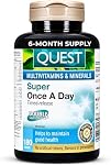 Quest Vitamins Super Once A Day – Time Release Multivitamin for Adults, Complete Daily Vitamins & Chelated Minerals for Immune & Energy Support – 180 Tablets (6-Month Supply)