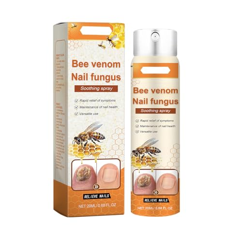 Bee Venom Nail Fungus Soothing Spray - Fungal Nail Treatment for Toenail & Fingernails - Bee Venom Nail Treatment Serum Nail Strengthener for Damaged Nails Nail Growth Repair Treatment