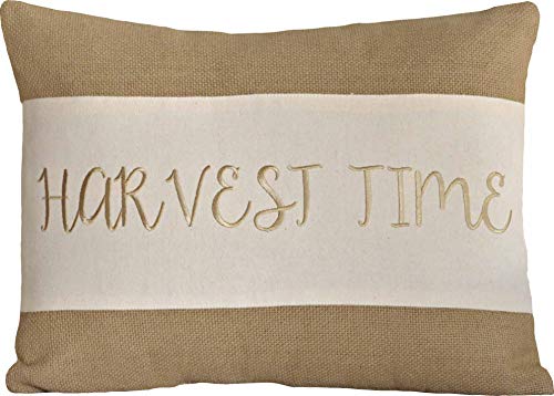 VHC Brands Harvest Thanksgiving Holiday Pillows Throws Harvest Time 14 x 18 Pillow Natural Tan