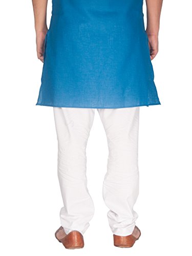 Men's White Cotton Churidar Indian Pyjama (Tapering Bottom)3