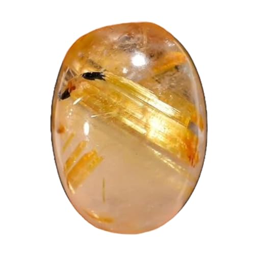 Cabochon quartz rutile doré naturel ovale 14x10mm pour création bijoux
