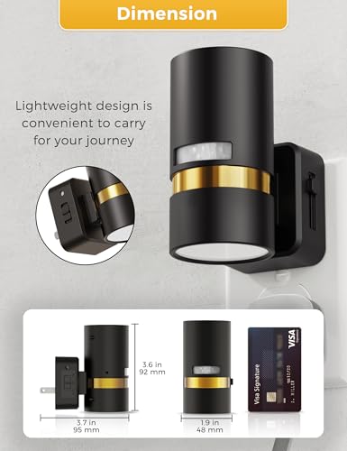 Image of L LOHAS LED Motion Sensor Night Light Plug in, 5000K Daylight White, 2 Pack | Night Lights Plug into Wall with Adjustable Brightness, 1W Energy-Saving Nightlight for Bathroom Bedroom Kitchen Hallway
