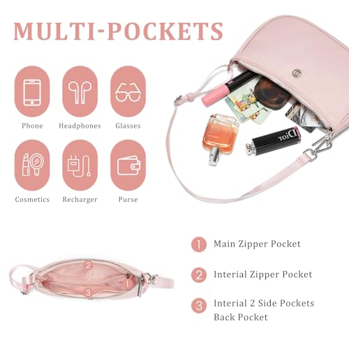 Image of Shoulder Bag for Women Handbags with Adjustable Strap Underarm Purse Mini Clutch Purses Trendy Crescent Bags 1L