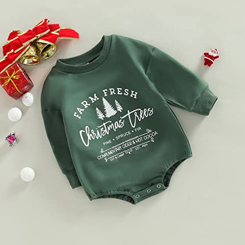 My First Christmas Baby Boy Girl Outfit Merry Christmas Sweatshirt Romper Oversized Long Sleeve Sweater Bubble Romper3