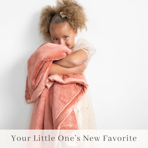 SARANONI Luxury Lush Kids Blanket | Ultra-Soft & Cozy Plush Comfy Blankets for Kids & Teens | Clay - 40” x 60”