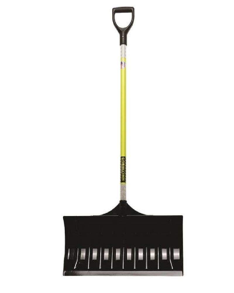 Structron 96858 Snow Pusher, 24" Polycarbonate, 45" Premium Fiberglass Handle, Poly D Grip - Made in USA