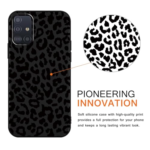 RUMDEY 2 Pack Cute Cheetah Print for Samsung Galaxy A51 5G Phone Case 6.5", Luxury Leopard Pattern Design Cases Soft Silicone TPU Shockproof Protective Bumper Cover for Women Girls - Black & White by RUMDEY - Used condition - Image 2
