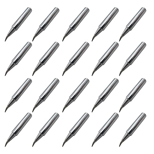 Image of T18-BR02 Bent Conical 0.008 inch / 0.2mm Soldering Tip for FX-888 FX-888D FX-8801 FX-600 Baku 878-L2 FX888 FX888D FX8801 FX600 ACE Brand Solder Iron Tips (20)