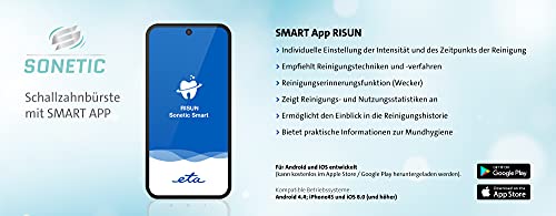 ETA Elektrische Schallzahnbürste Sonetic Smart mit 5 Reinigungsprogramme – Bild 4